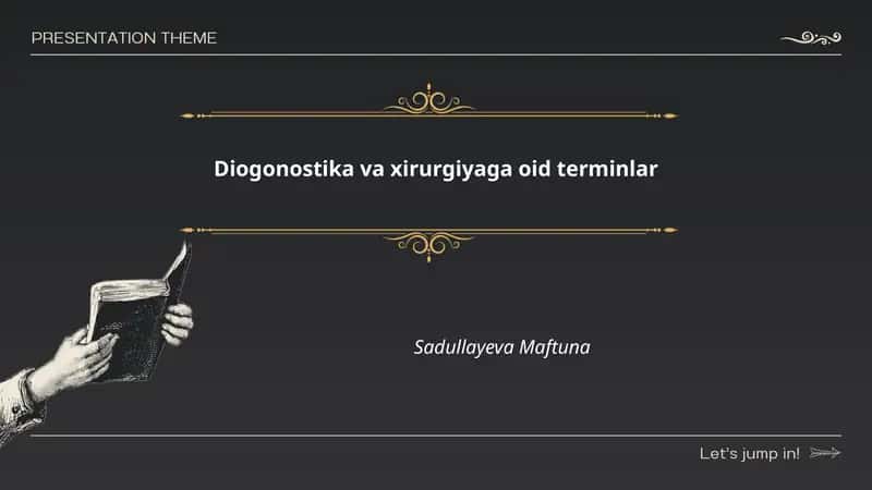 Diogonostika va xirurgiyaga oid terminlar