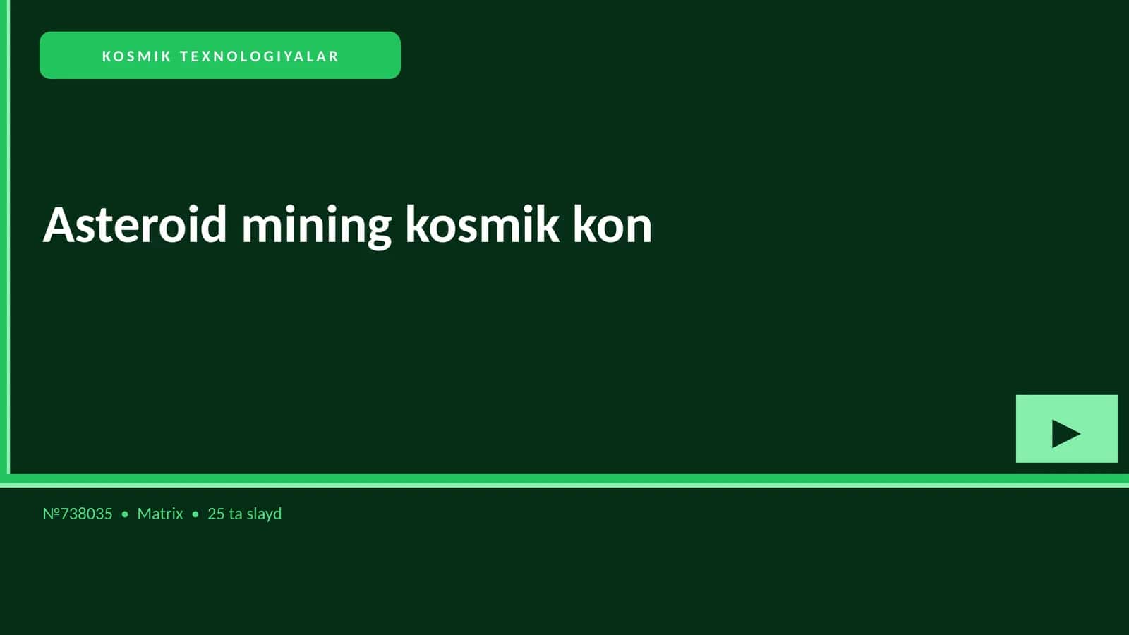 KOSMIK TEXNOLOGIYALAR