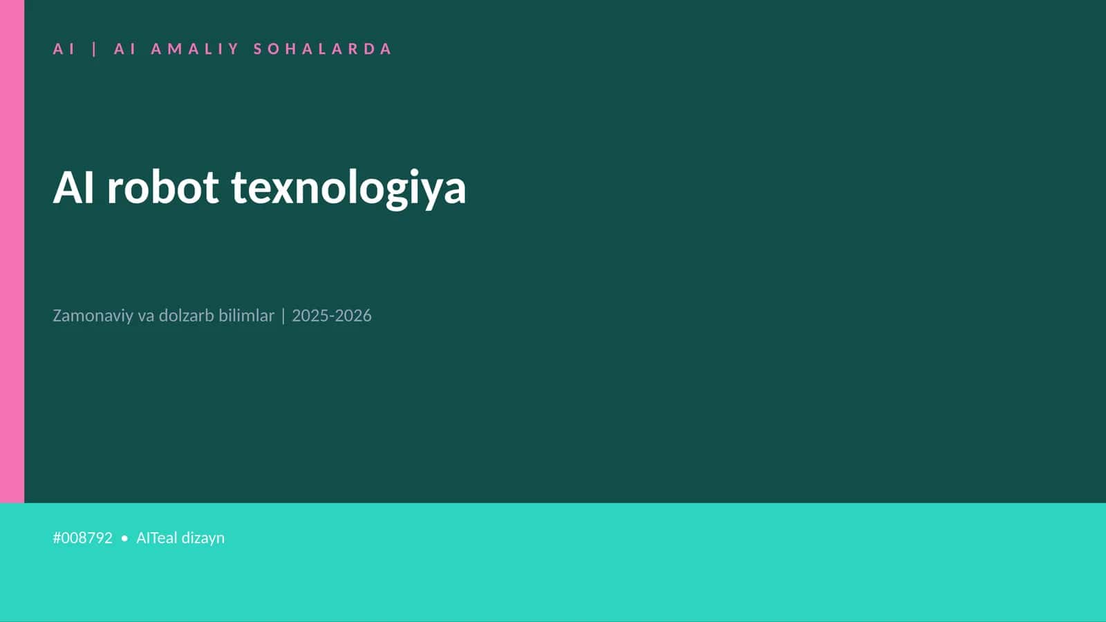 AI AMALIY SOHALARDA