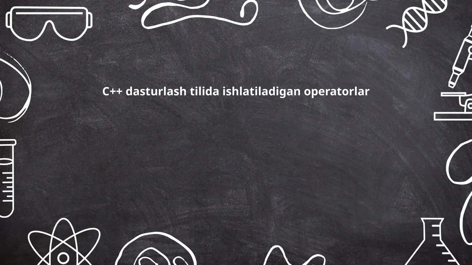 Arifmetik operatorlar