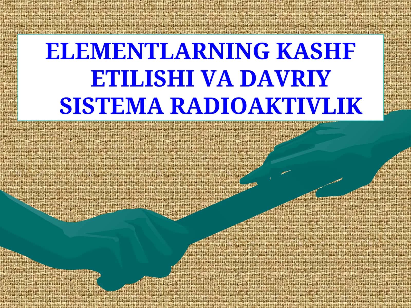 D.I.Mendeleyevning davriy qonuni