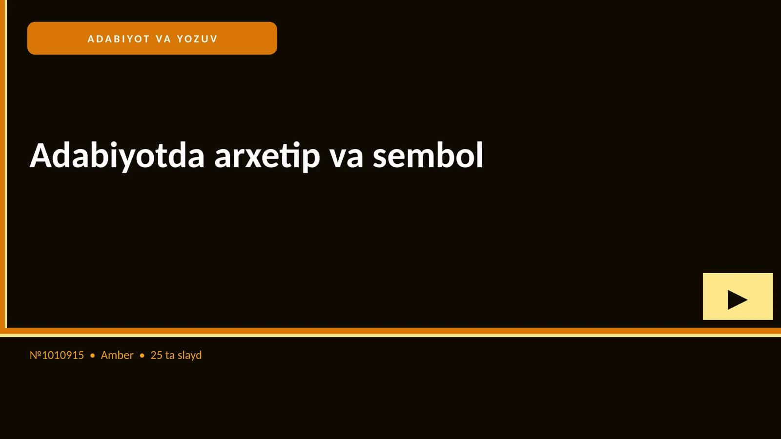 Adabiyotda arxetip va sembol