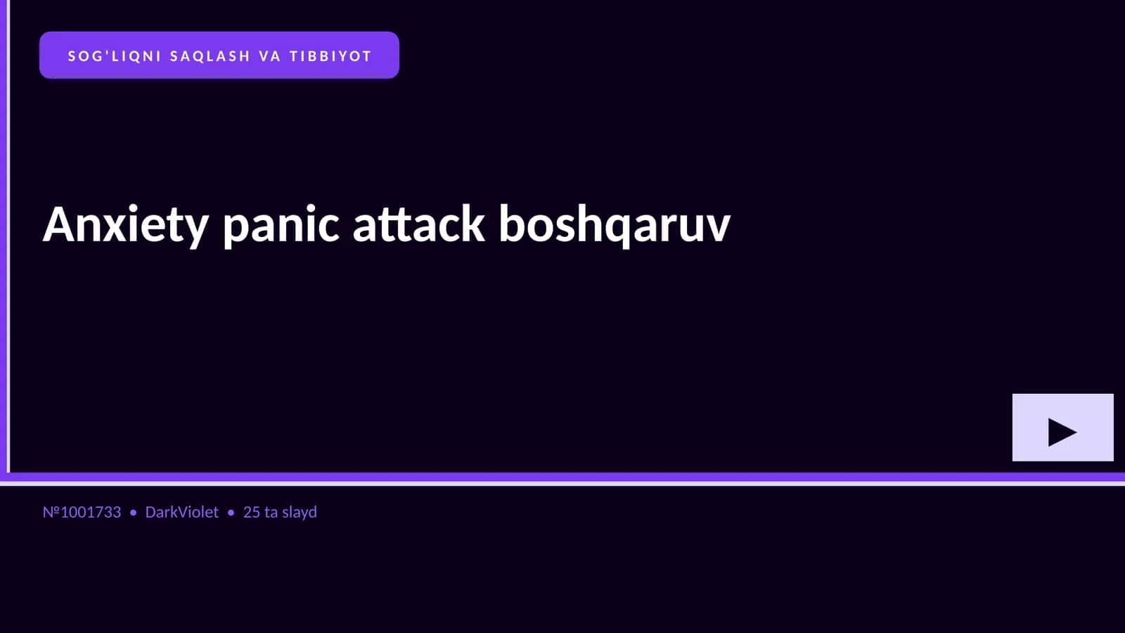 Anxiety panic attack boshqaruv