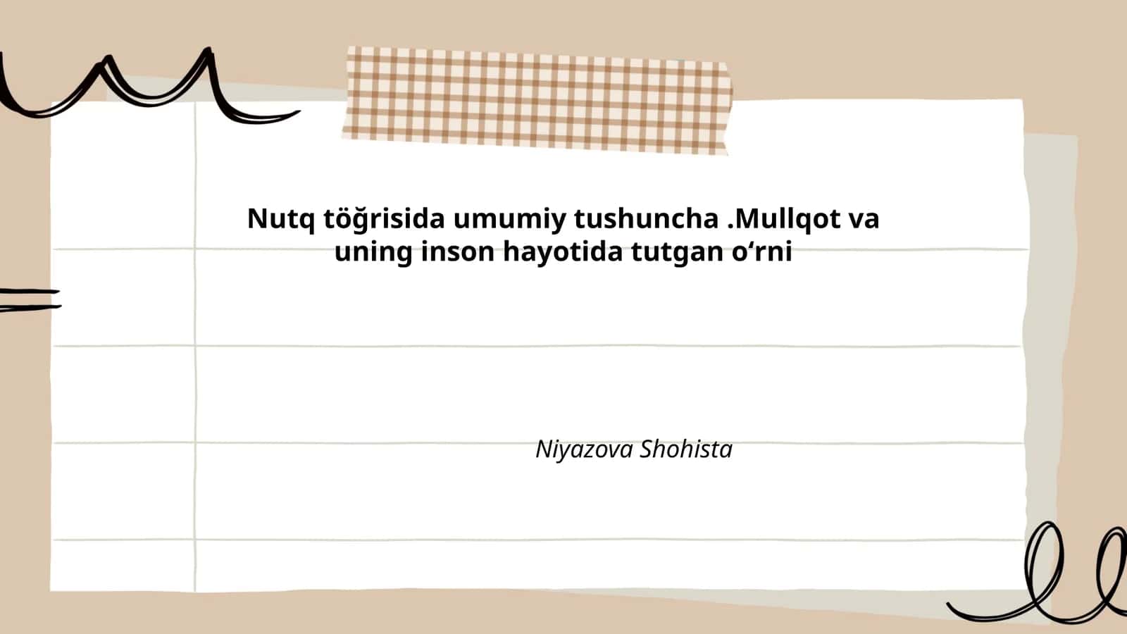 Nutqning taʼrifi va mohiyati