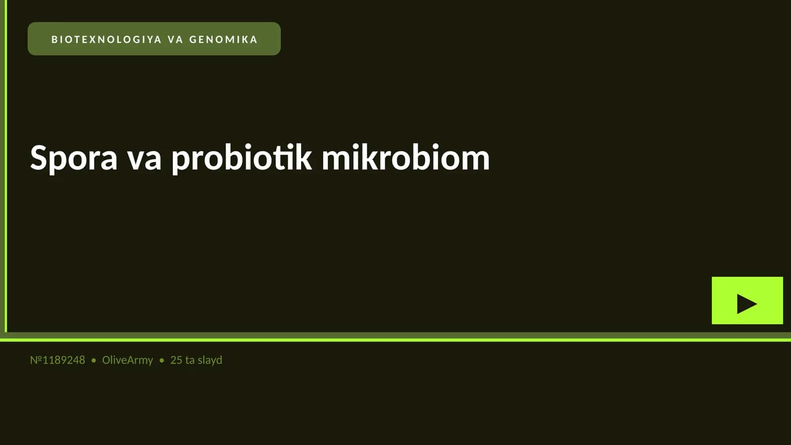BIOTEXNOLOGIYA VA GENOMIKA