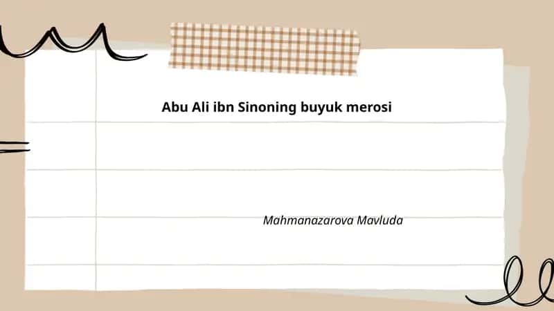Ibn Sinoning tibbiyot merosi: "Al-Qonun fi't-Tibb" ning ahamiyati