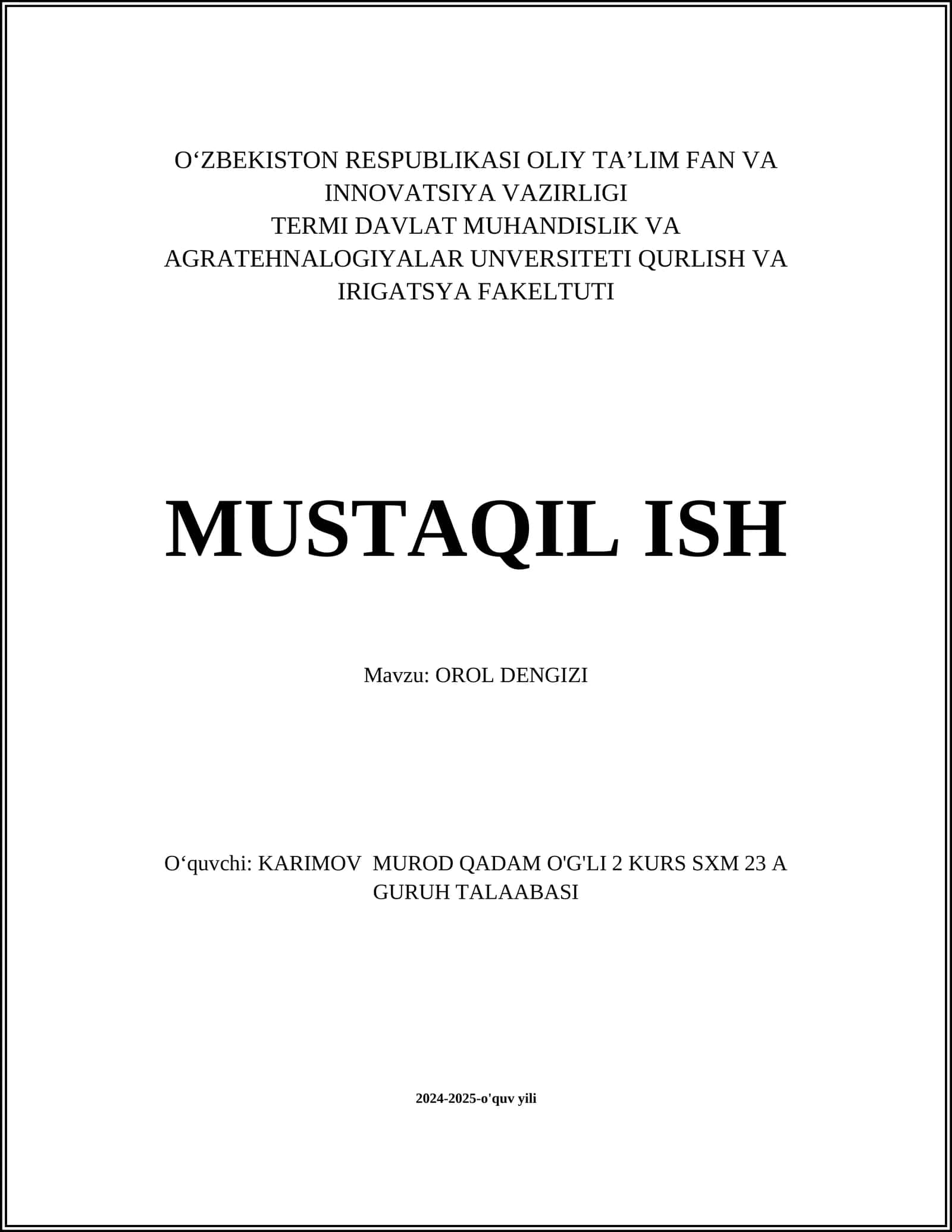 Orol dengizi