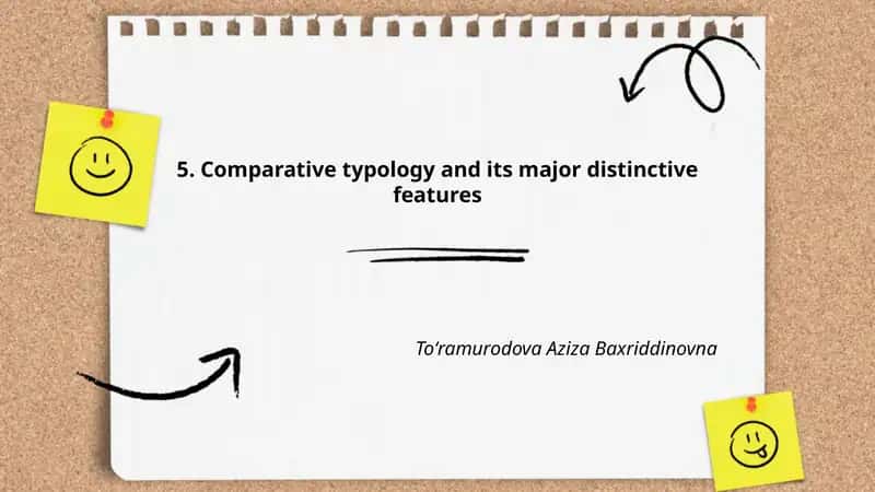 Comparative typology and its major distinctive features