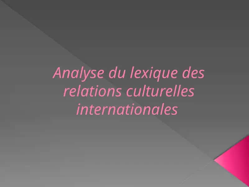 Liens culturels