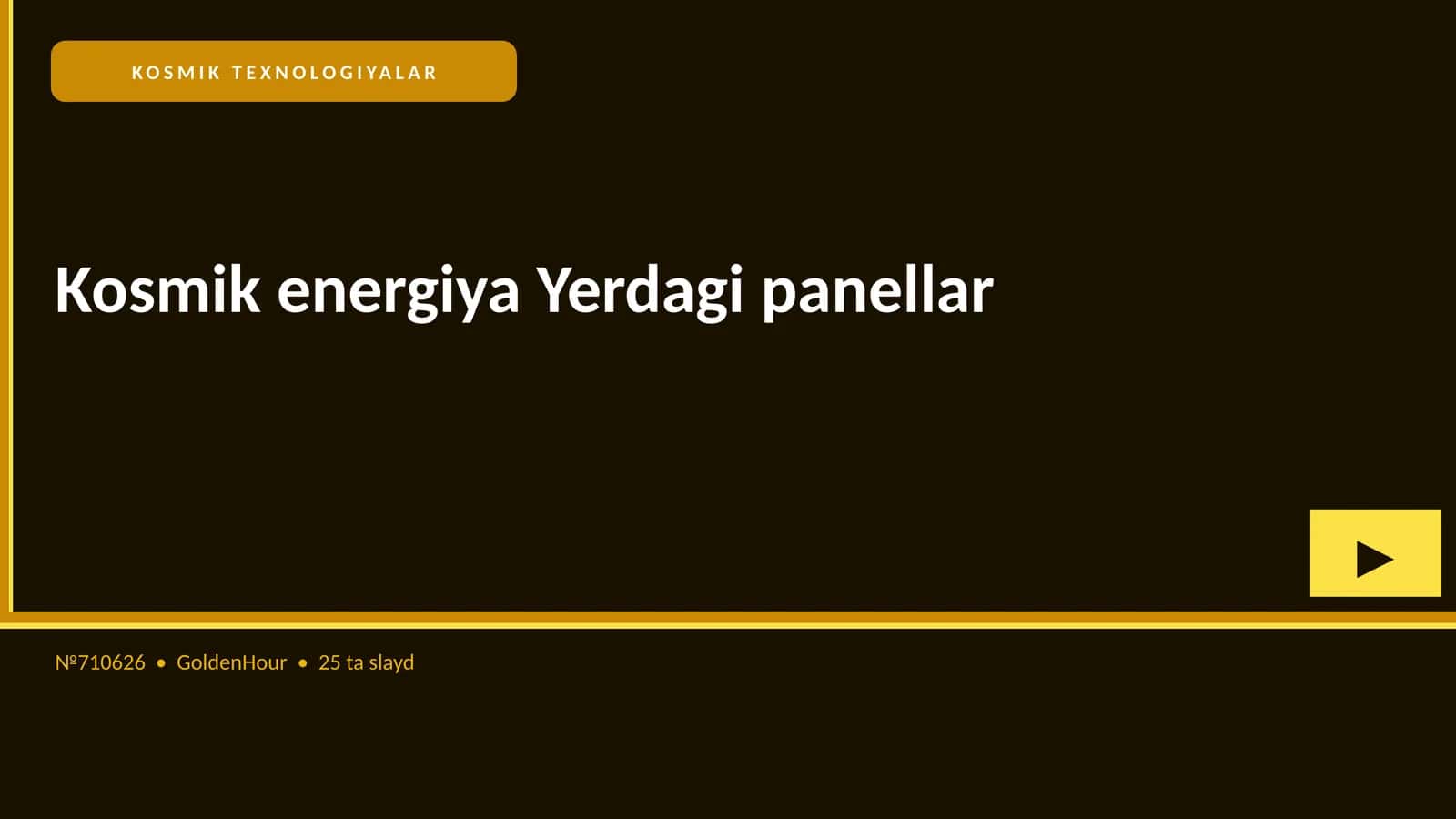 Kosmik energiya Yerdagi panellar