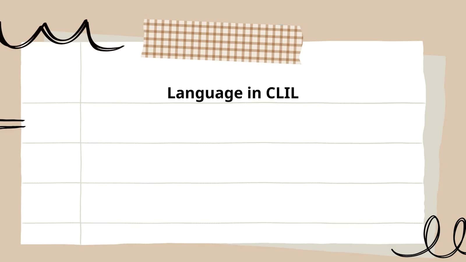 Language in CLIL