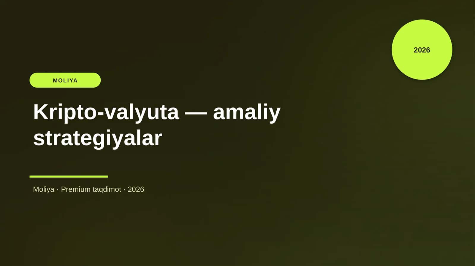 Kripto-valyuta — amaliy strategiyalar