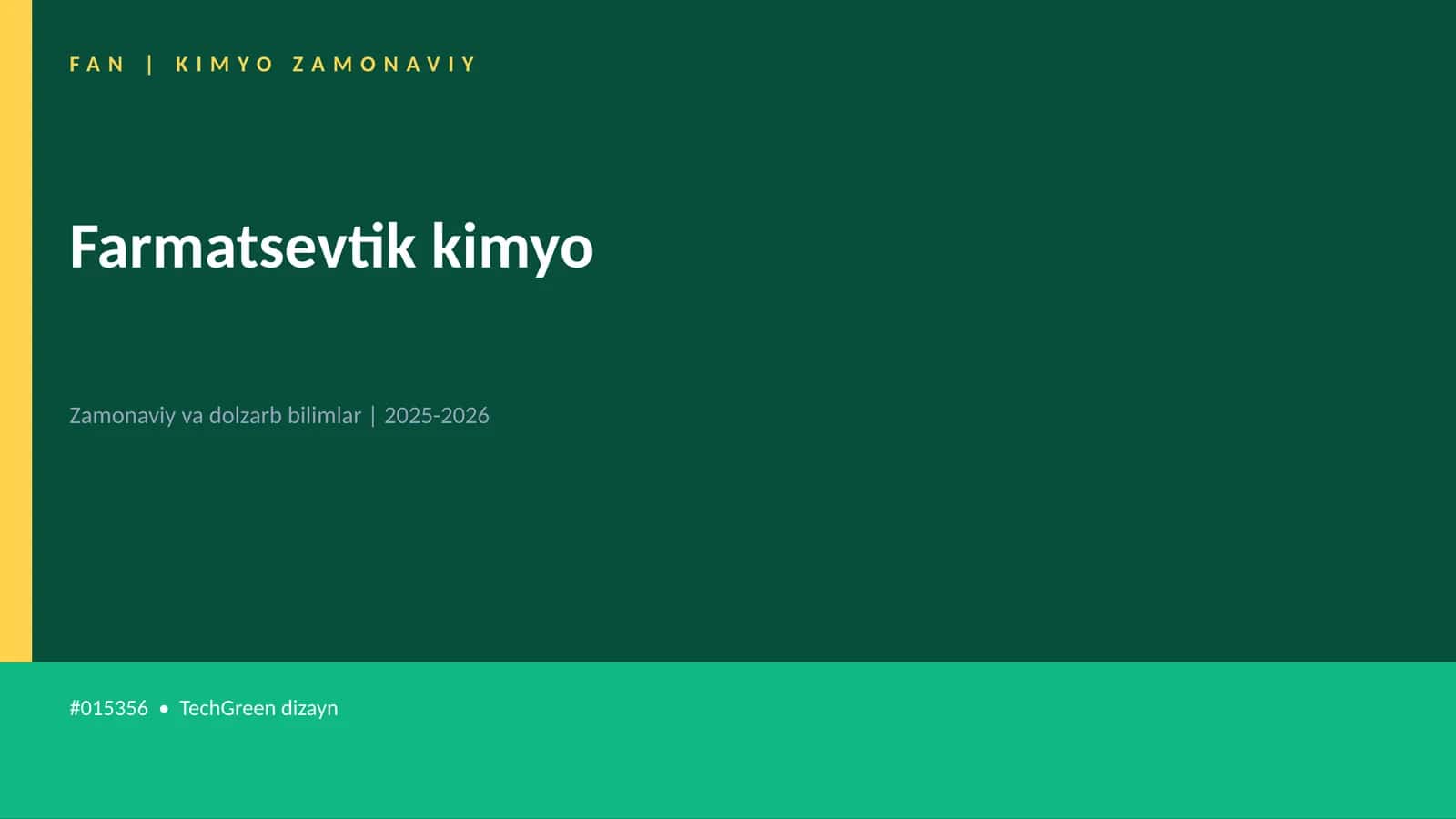 FAN | KIMYO ZAMONAVIY