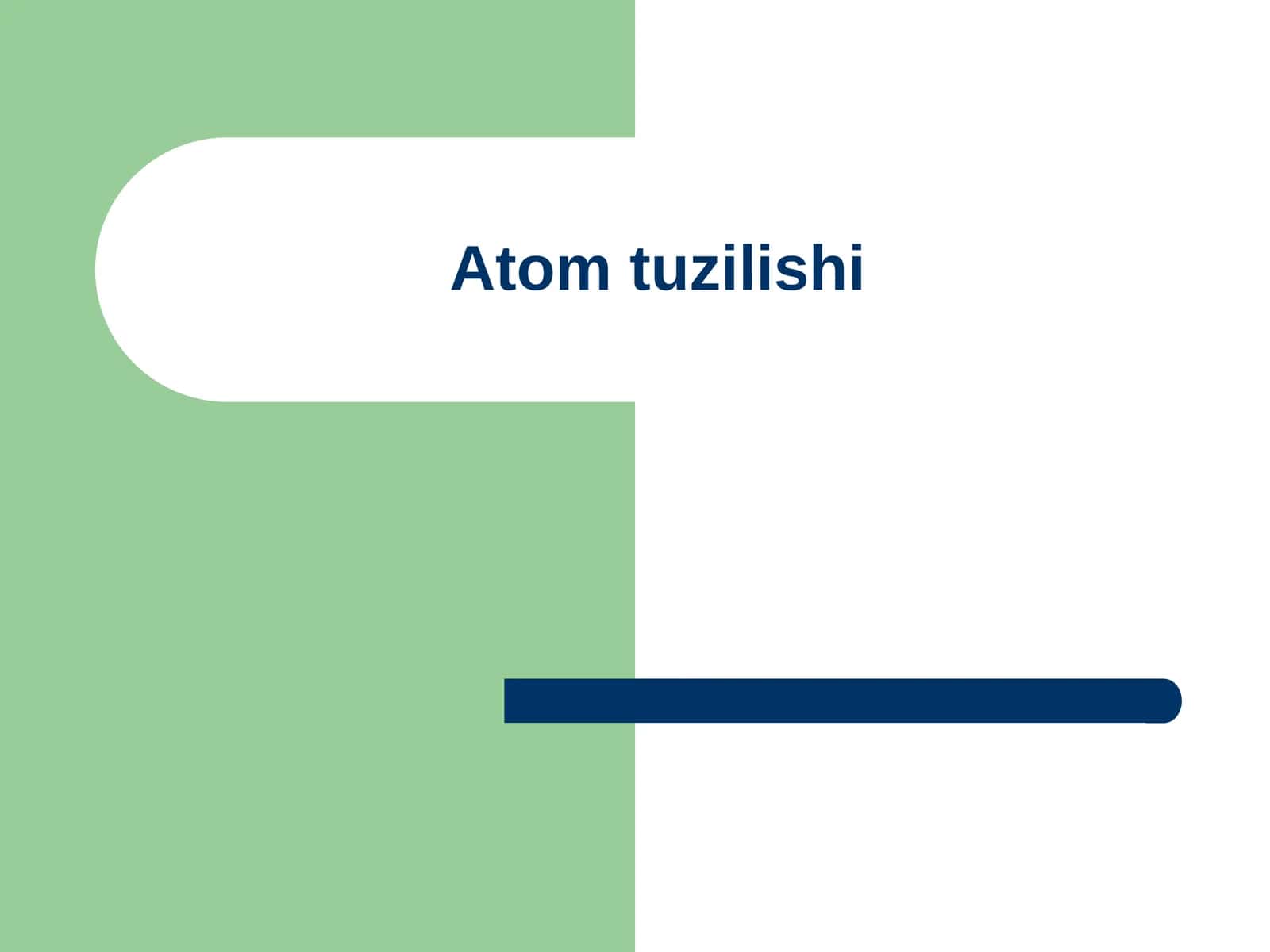 Atom tuzilishi