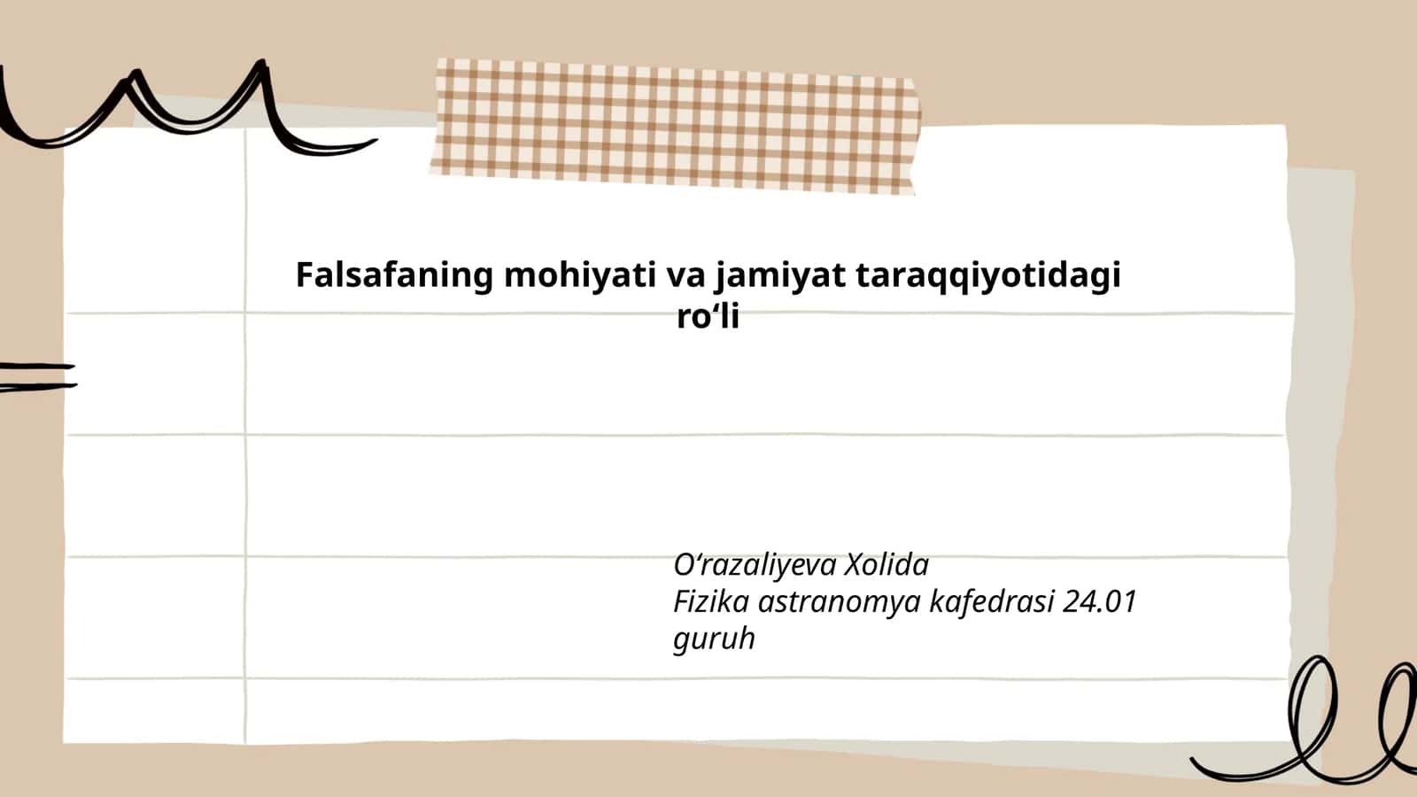 Falsafaning mohiyati va jamiyat taraqqiyotidagi roʻli
