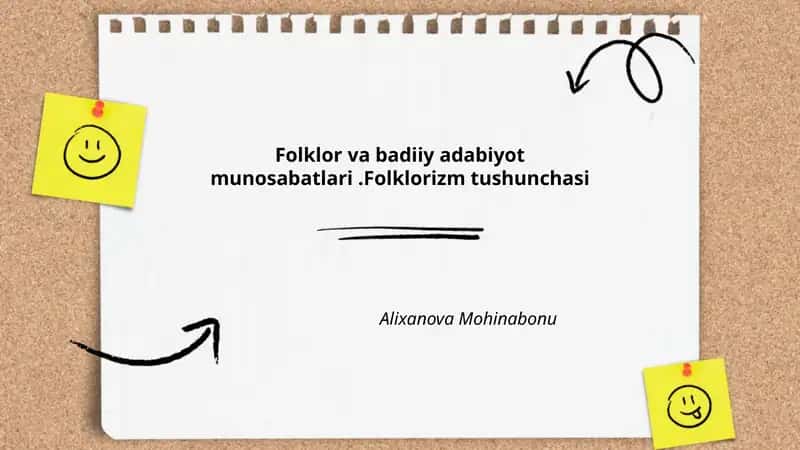 Folklor va badiiy adabiyot munosabatlari