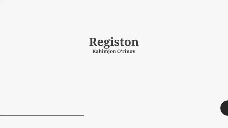 Registon: Tarixiy Ocherk