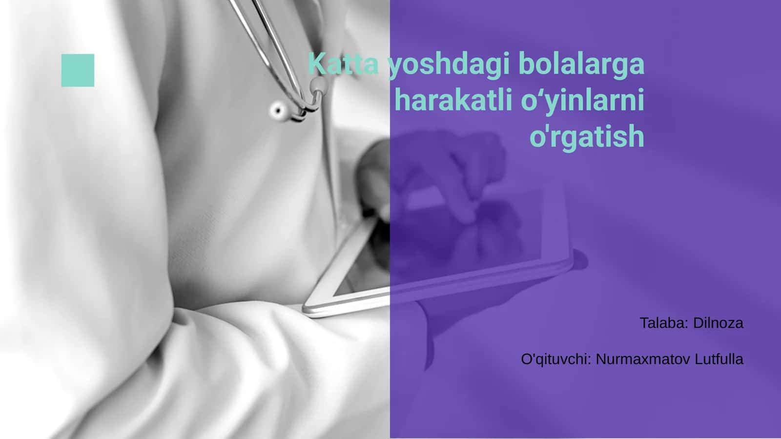 Harakatli oʻyinlarni o'rgatish