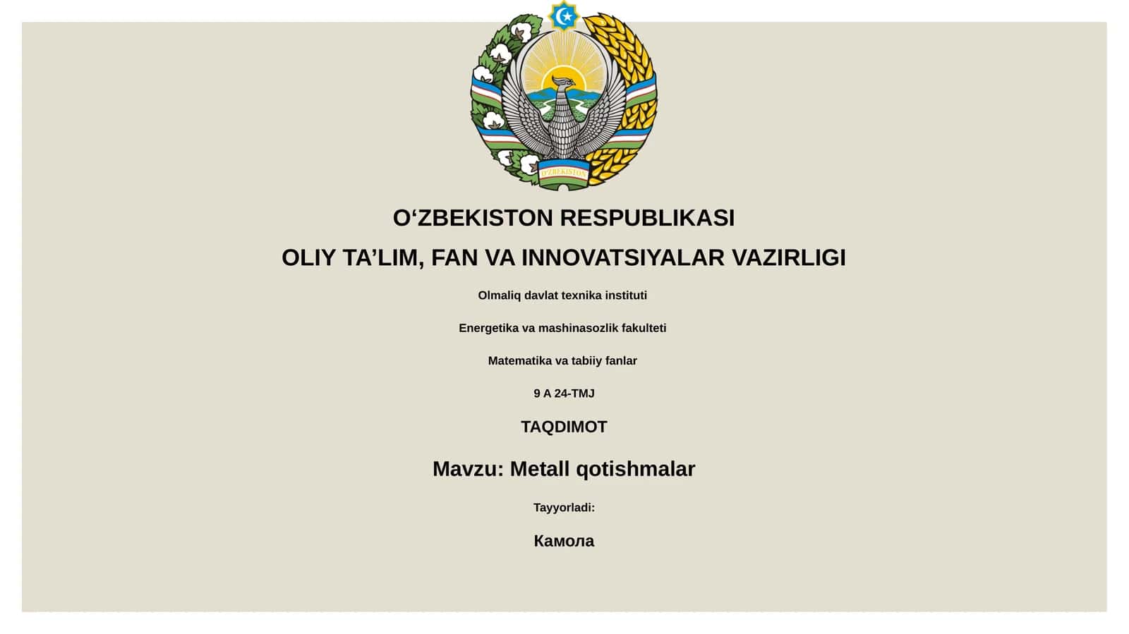 Metall qotishmalar