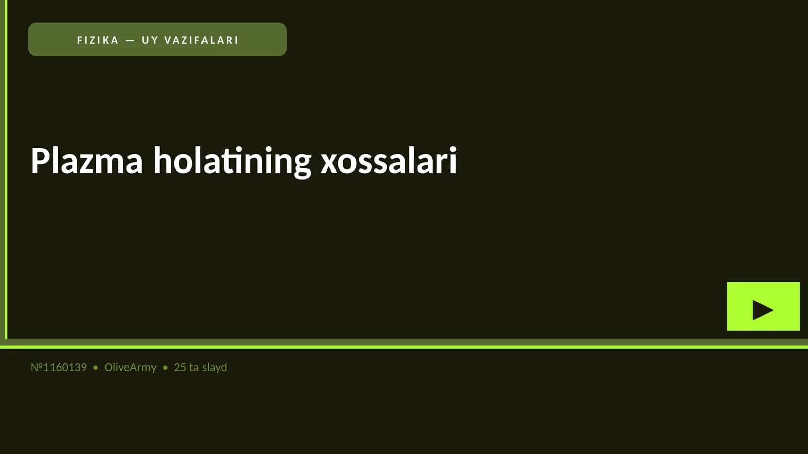 Plazma holatining xossalari