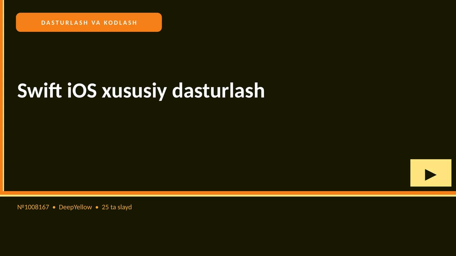 Swift iOS xususiy dasturlash
