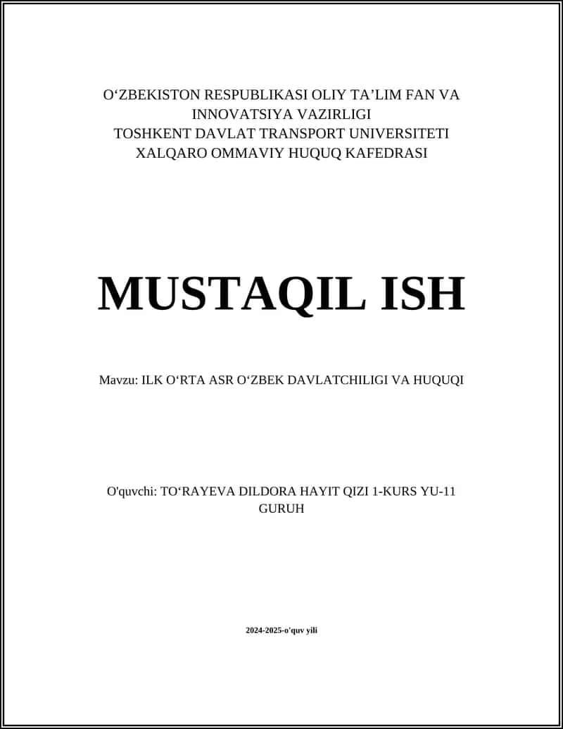 Oʻrta asr oʻzbek davlatchiligining tarixi