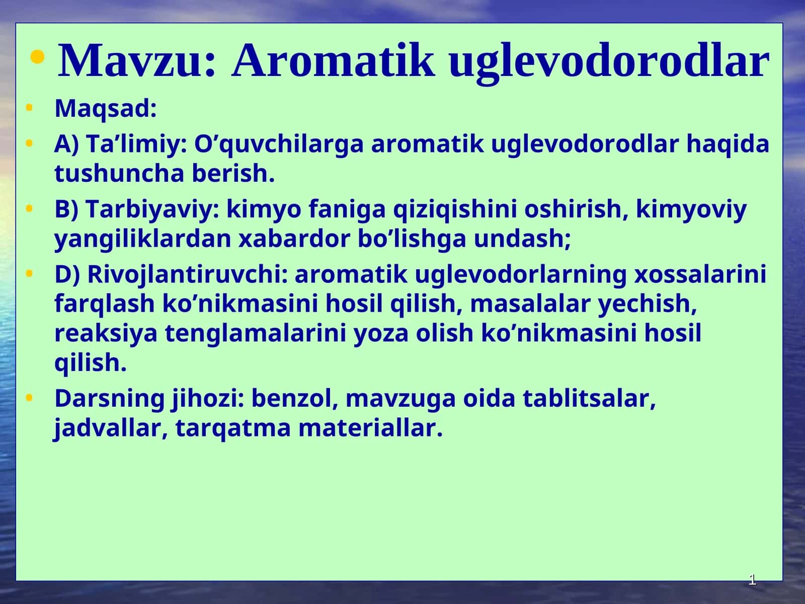 Aromatik uglevodorodlar